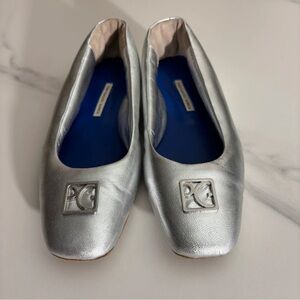 Elegant Silver Women's Flats by Unknown Brand